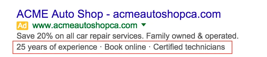 Dynamic Callout Extensions In AdWords
