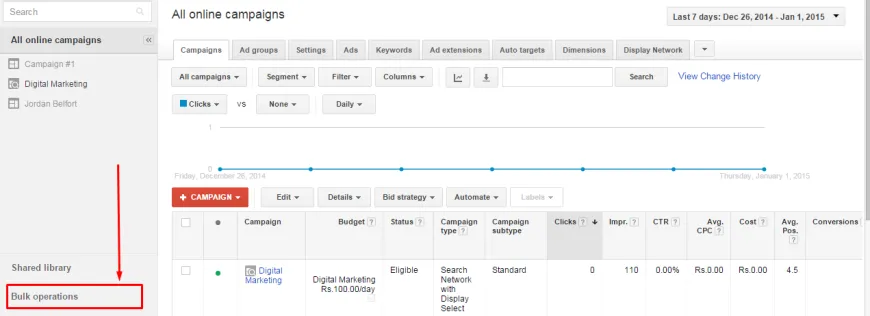 AdWords Bulk Operations