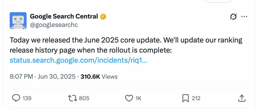 Google's June 2025 Core Algorithm Update