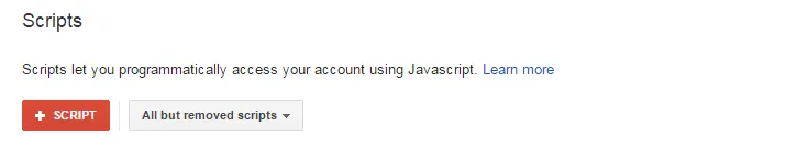 AdWords New Script