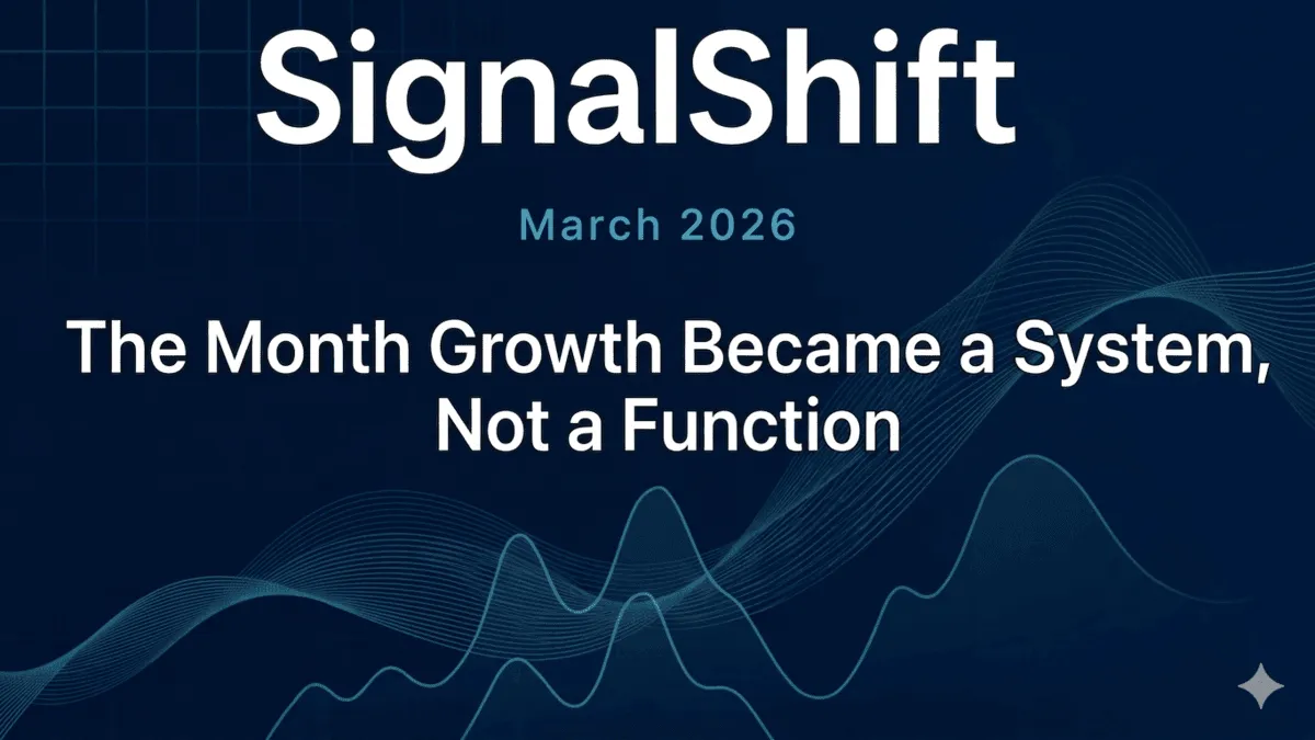 March 2026 - The Month Growth Became a System, Not a Function