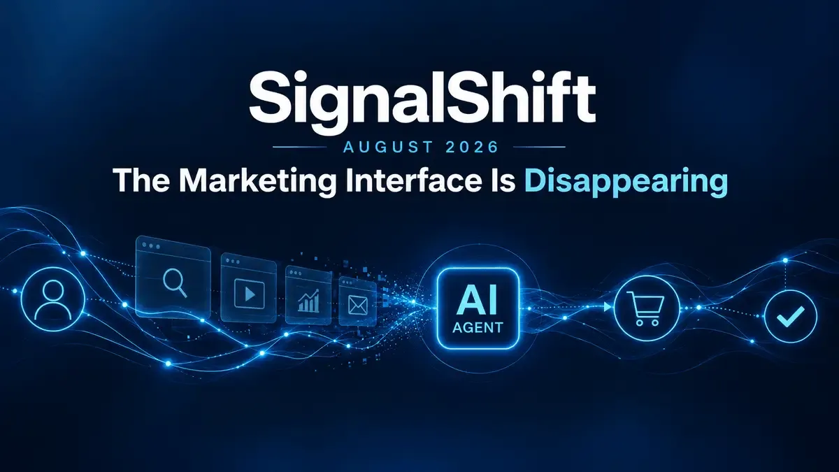 SignalShift August 2026: The Marketing Interface Is Disappearing